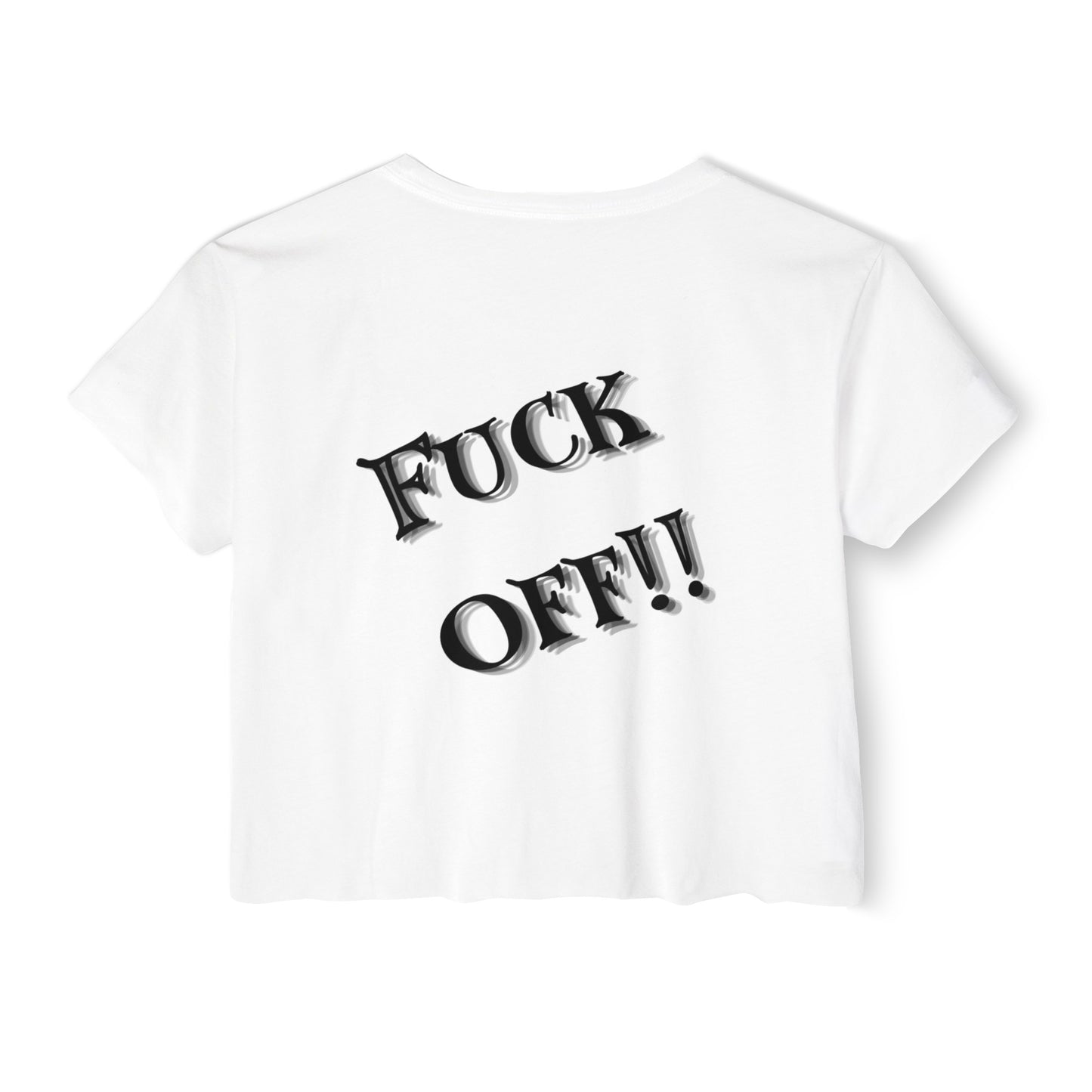 Skull Fuck Off Front And Back Cropped Tee