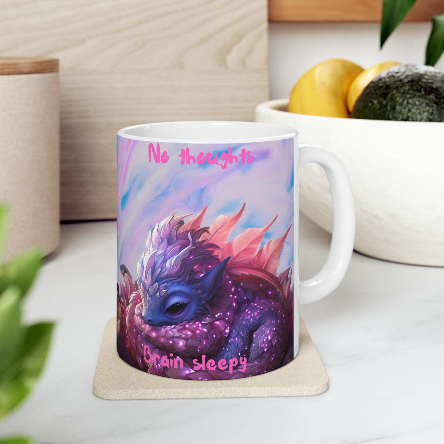 No Thoughts Brain Sleepy Coffee Mug