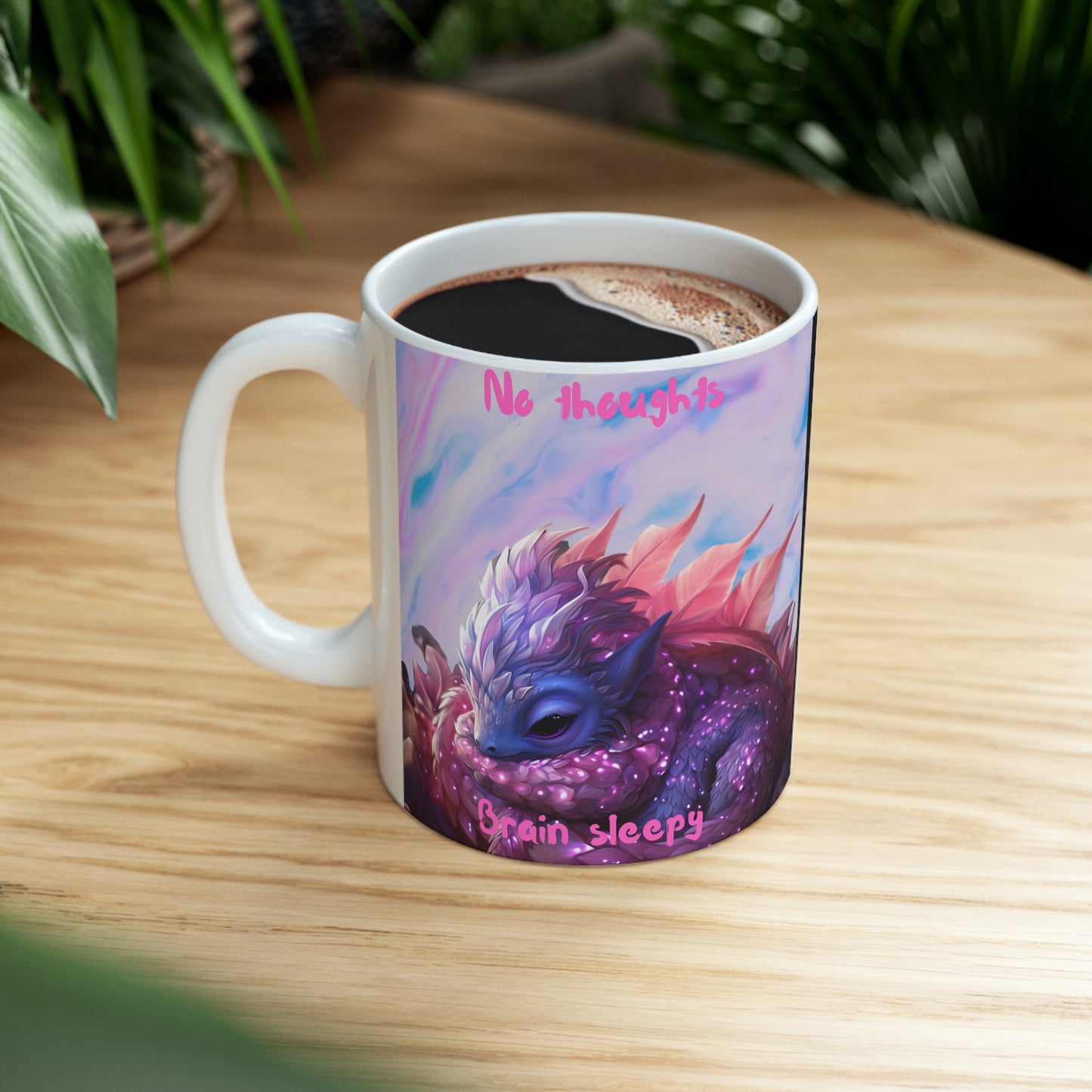 No Thoughts Brain Sleepy Coffee Mug