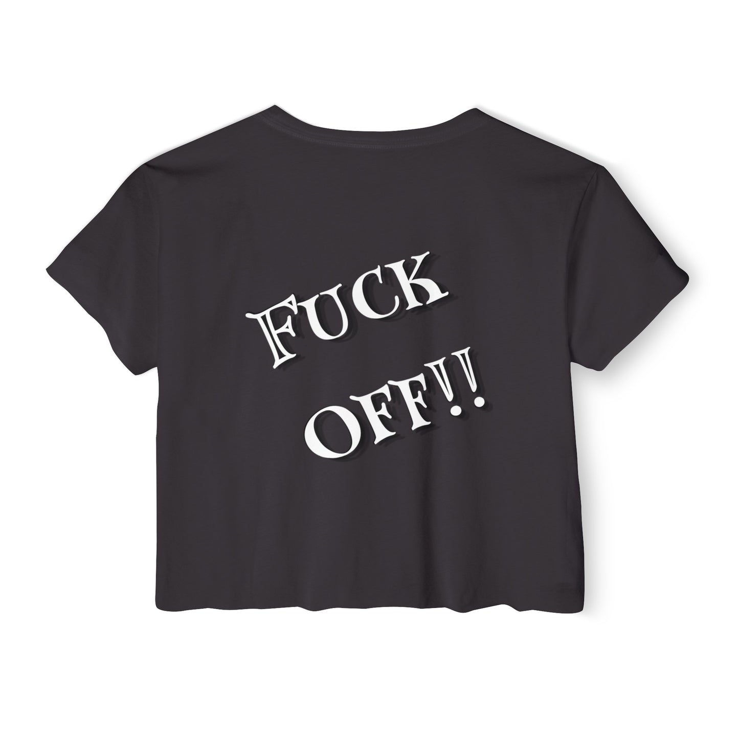 Skull Fuck Off Front And Back Cropped Tee