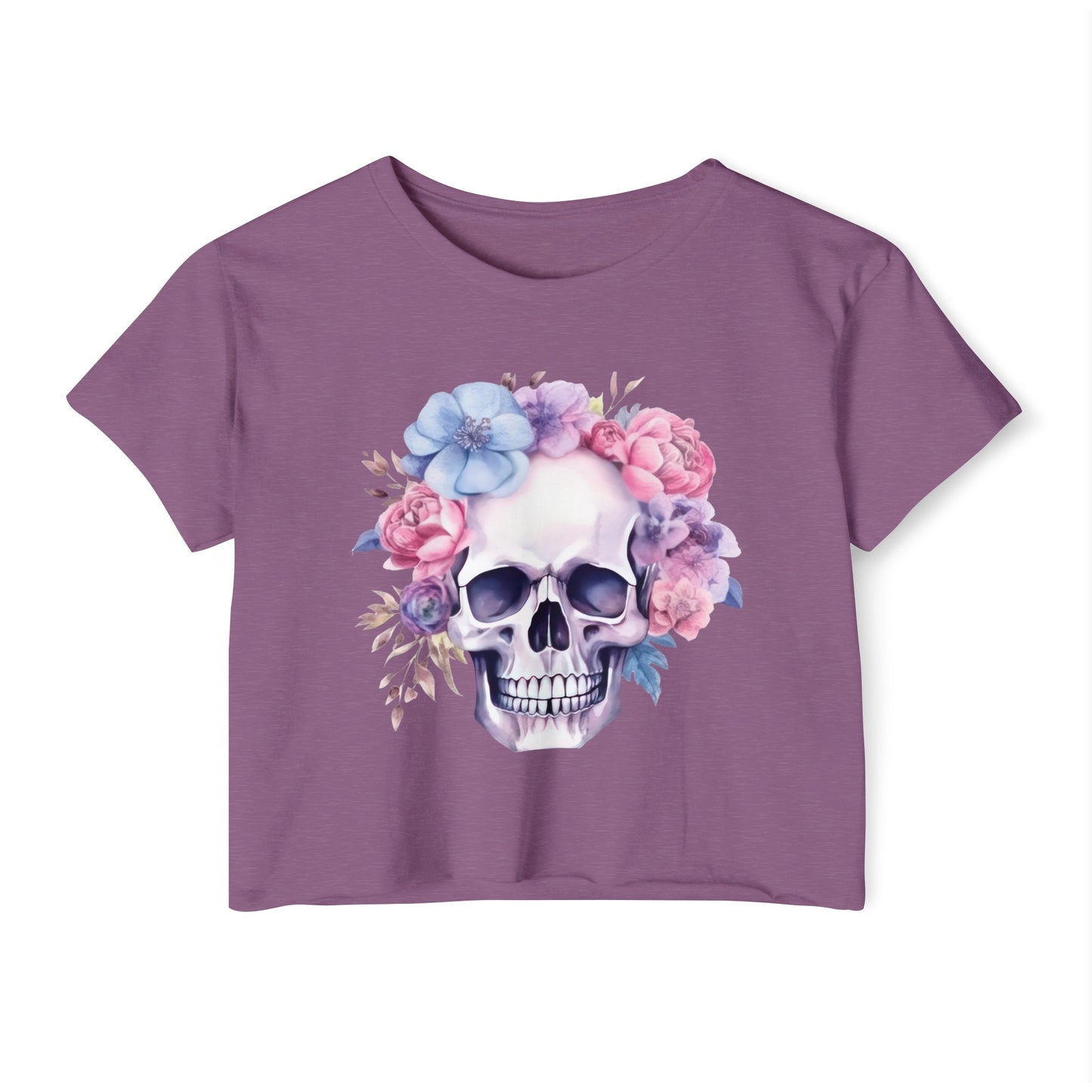 Skull Fuck Off Front And Back Cropped Tee