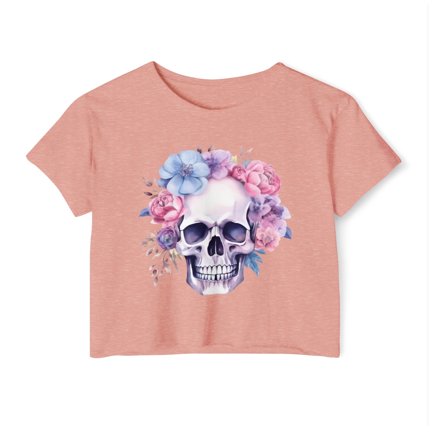 Skull Fuck Off Front And Back Cropped Tee