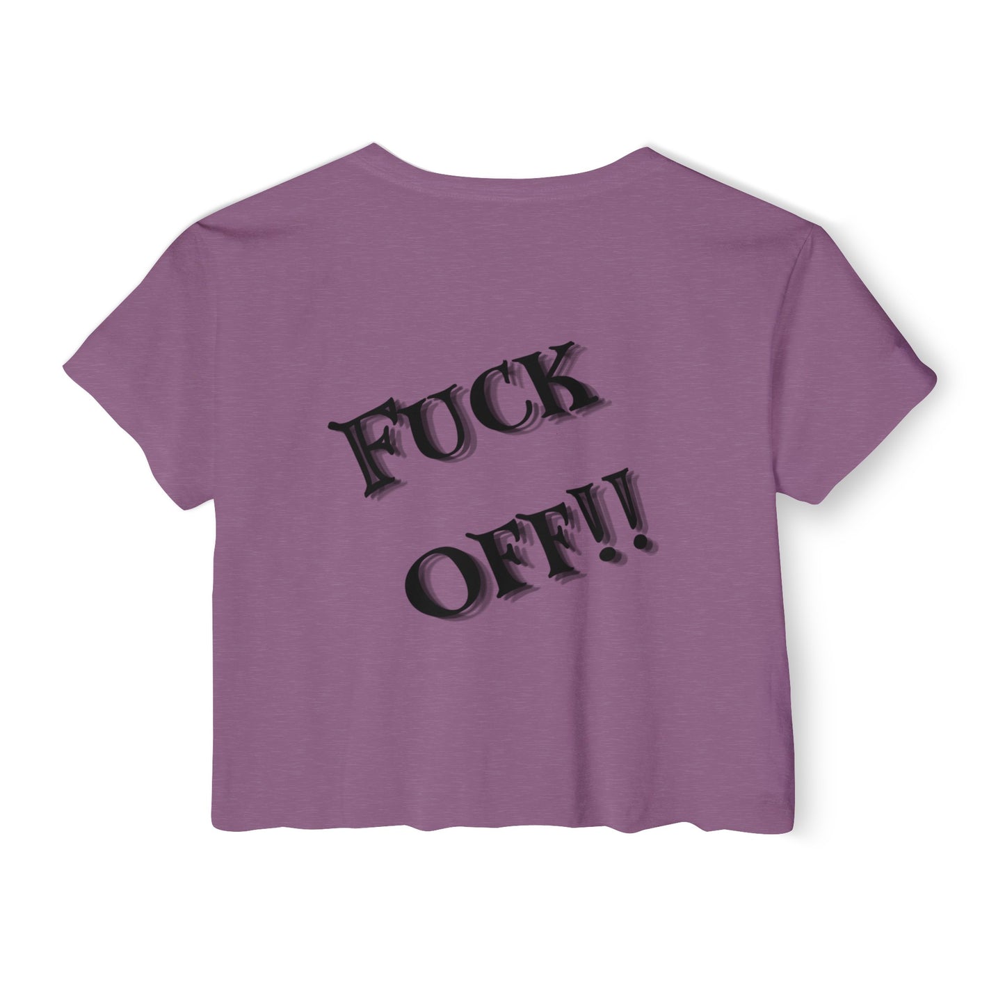 Skull Fuck Off Front And Back Cropped Tee