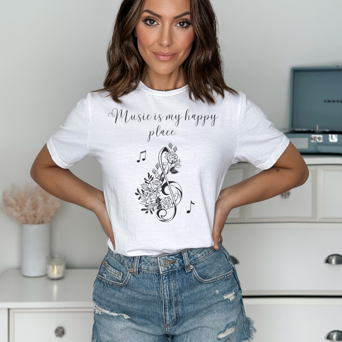 Music Is My Happy Place T-shirt