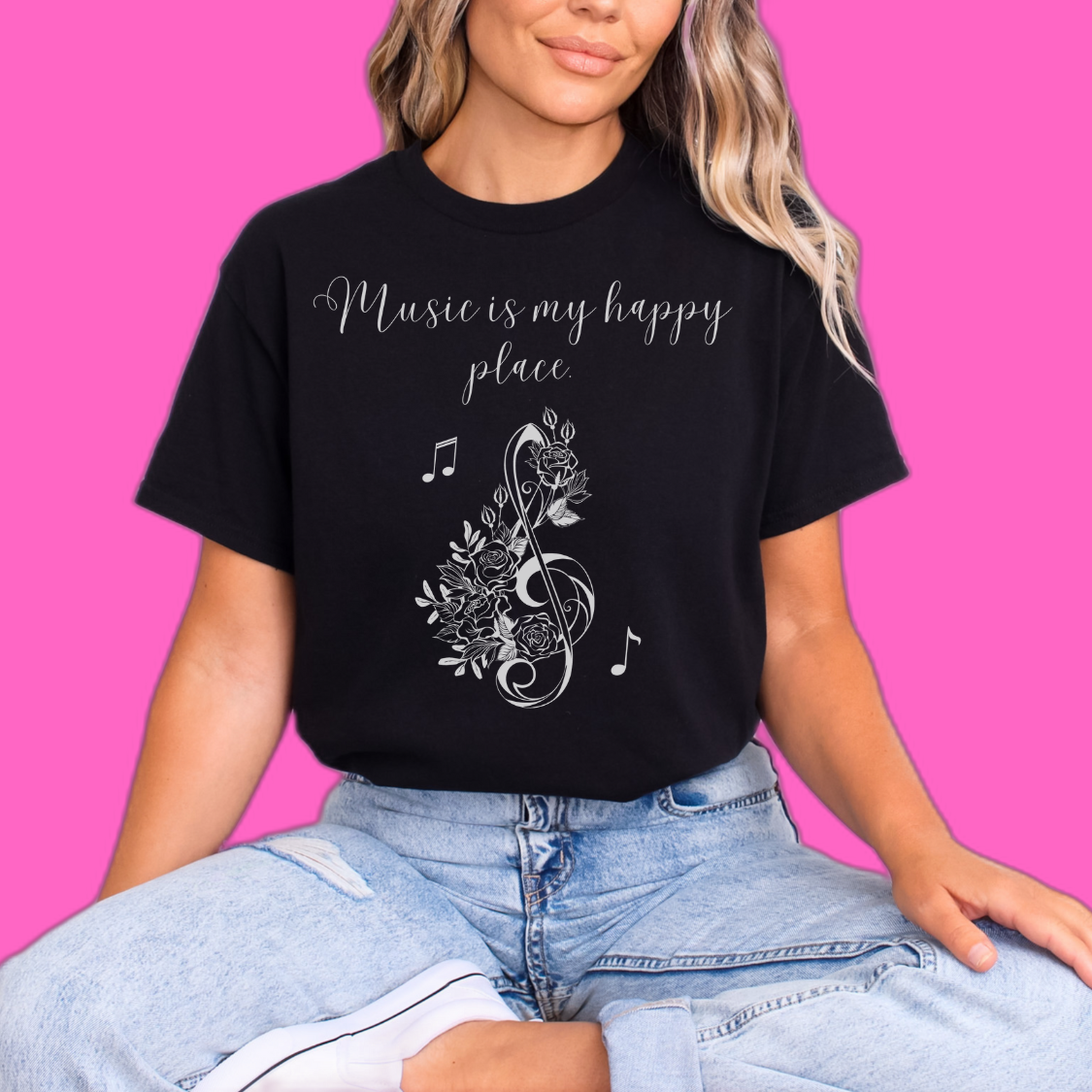 Music Is My Happy Place T-shirt