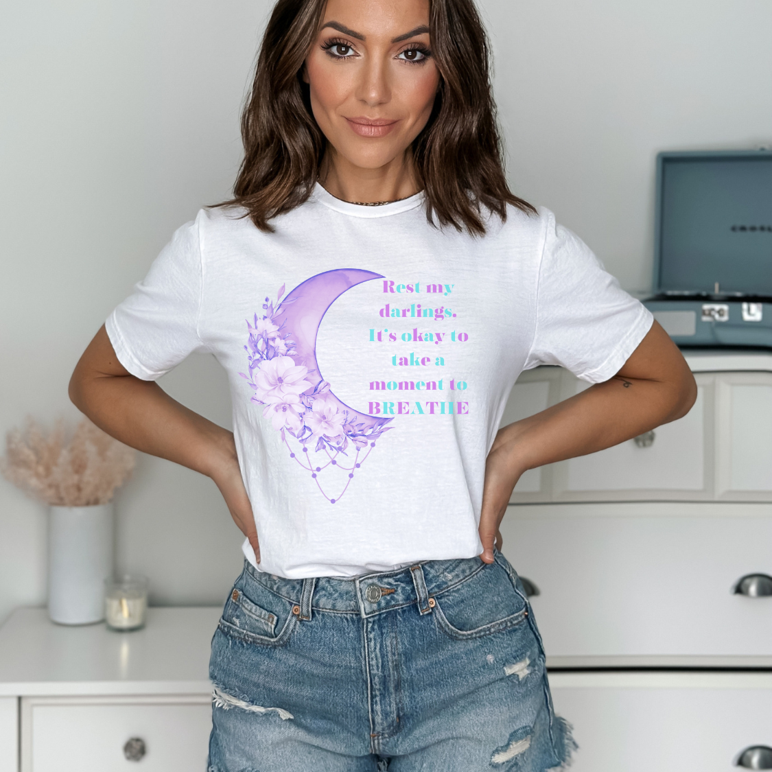 Rest My Darlings, It's Okay To Take A Moment To Breathe Suicide Awareness T-shirt