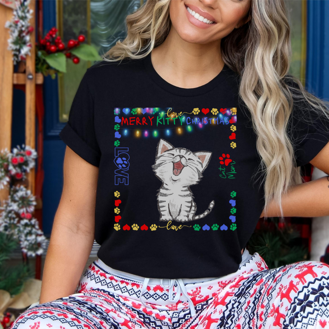 Merry Kitty Christmas T-shirt