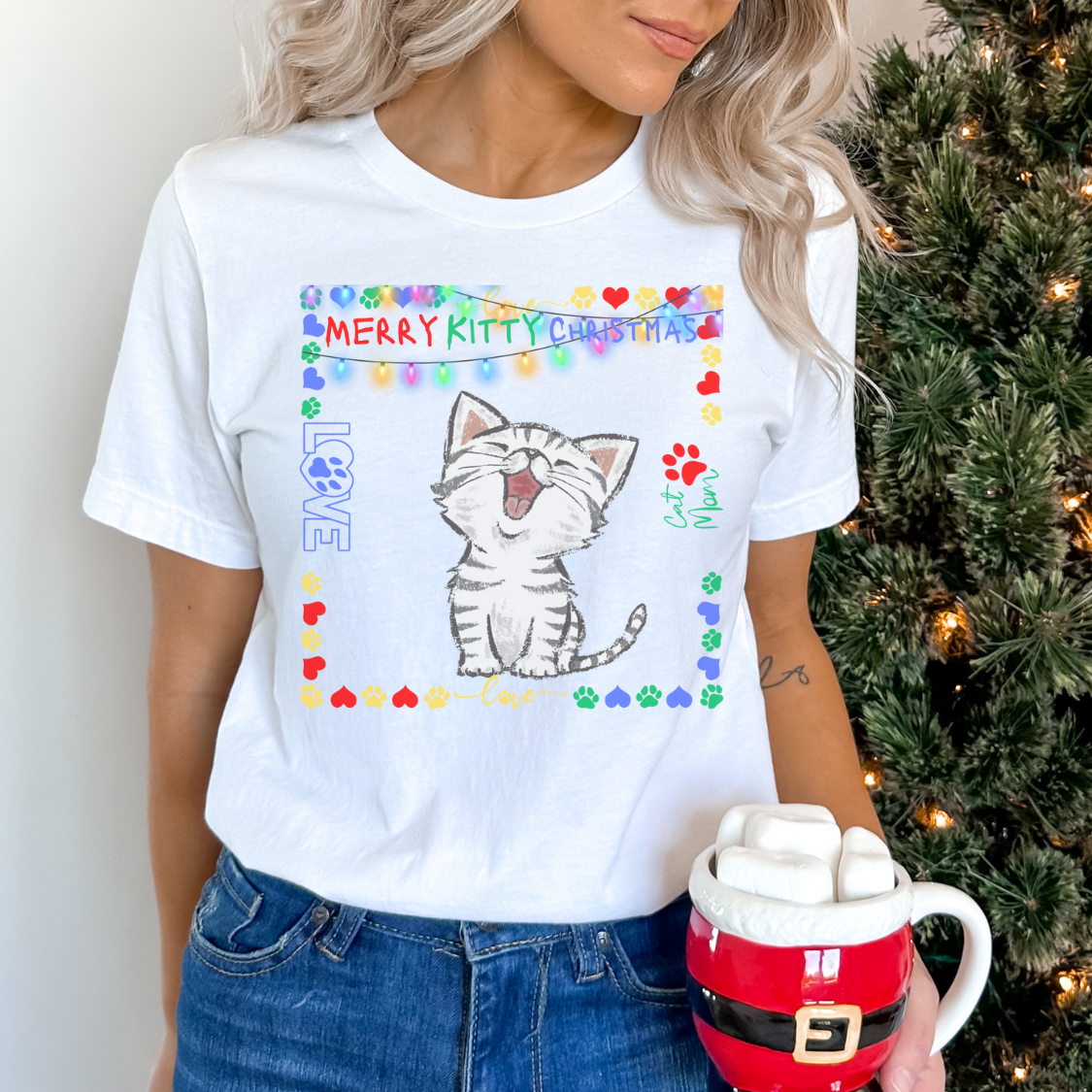 Merry Kitty Christmas T-shirt