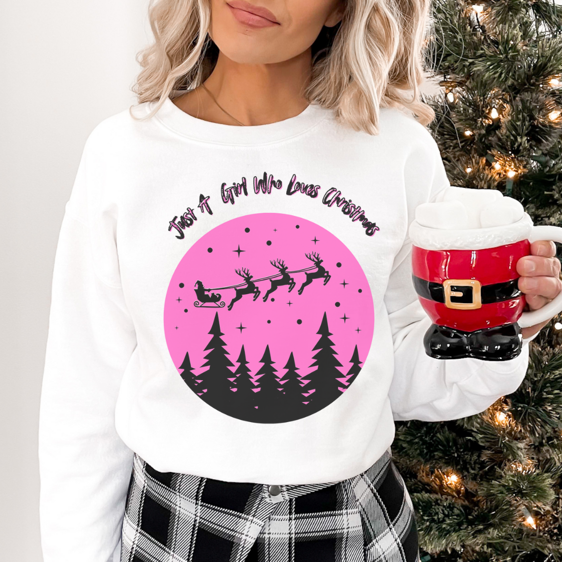 Christmas Lover Sweatshirt, Holiday Season Gift, Festive Crewneck Jumper, Just A Girl Who Loves Christmas Shirt, Winter Apparel