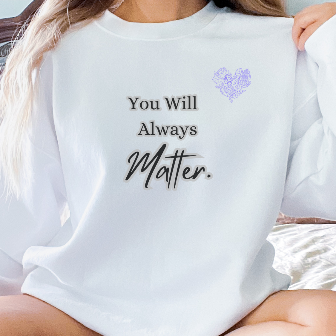 To The Person Walking Behind Me Mental Health Awareness Crewneck Sweatshirt