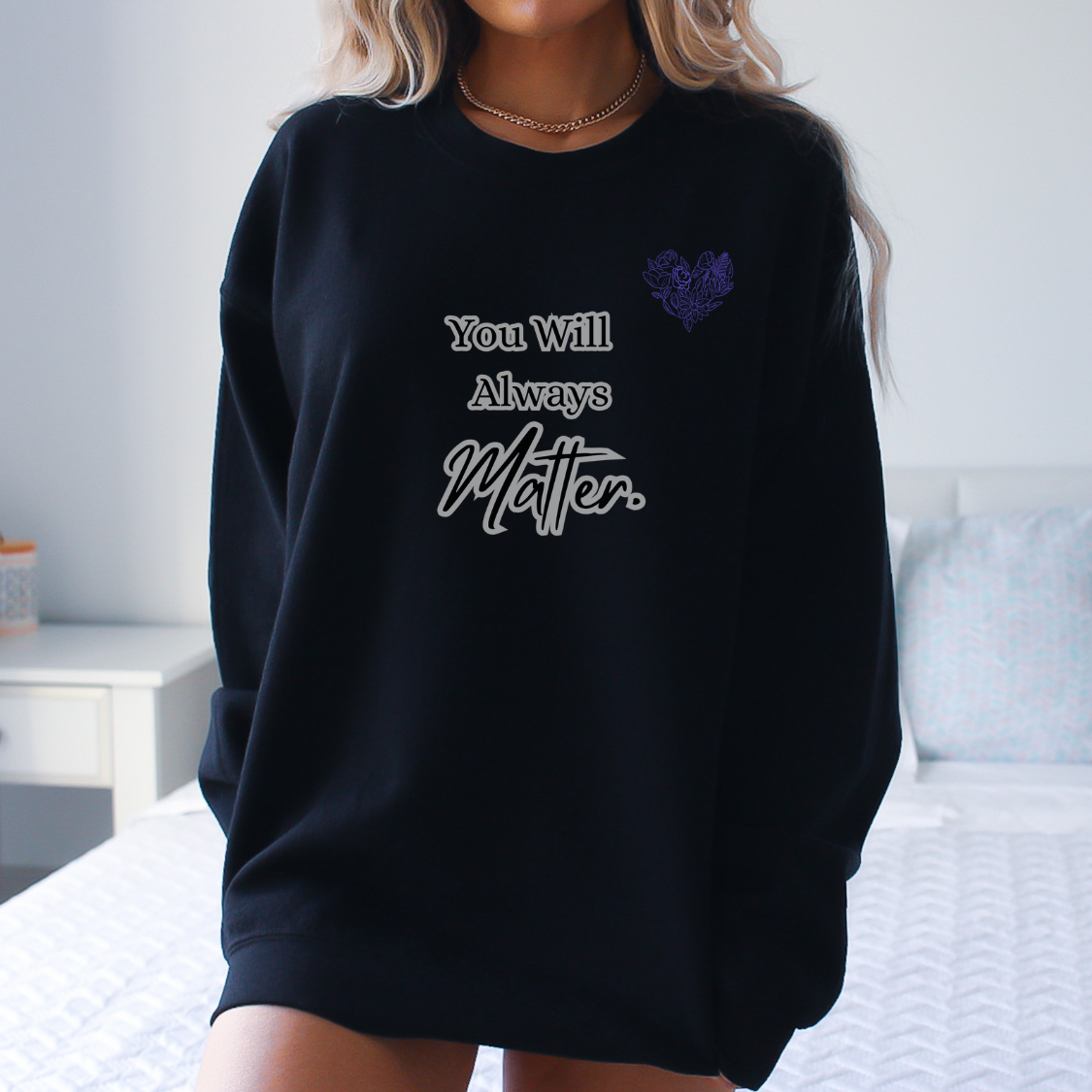 To The Person Walking Behind Me Mental Health Awareness Crewneck Sweatshirt