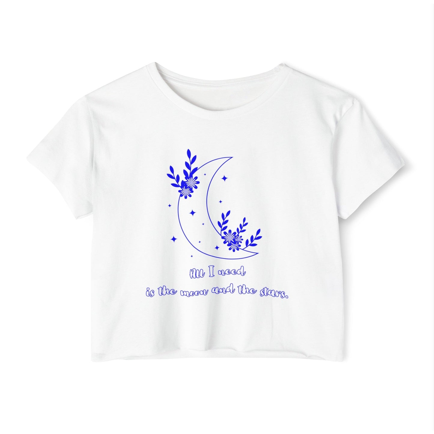 All I Need Is The Moon And The Stars Cropped Top - EmbraceHealingsShop