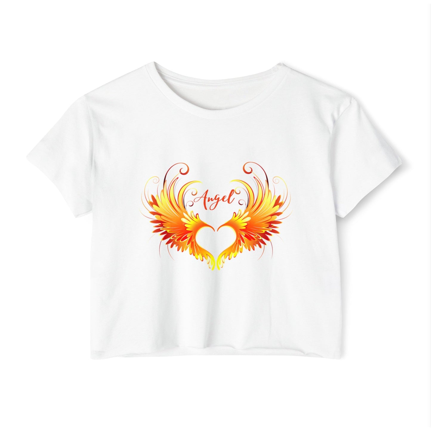 Angel Wings On Fire Crop Top - EmbraceHealingsShop