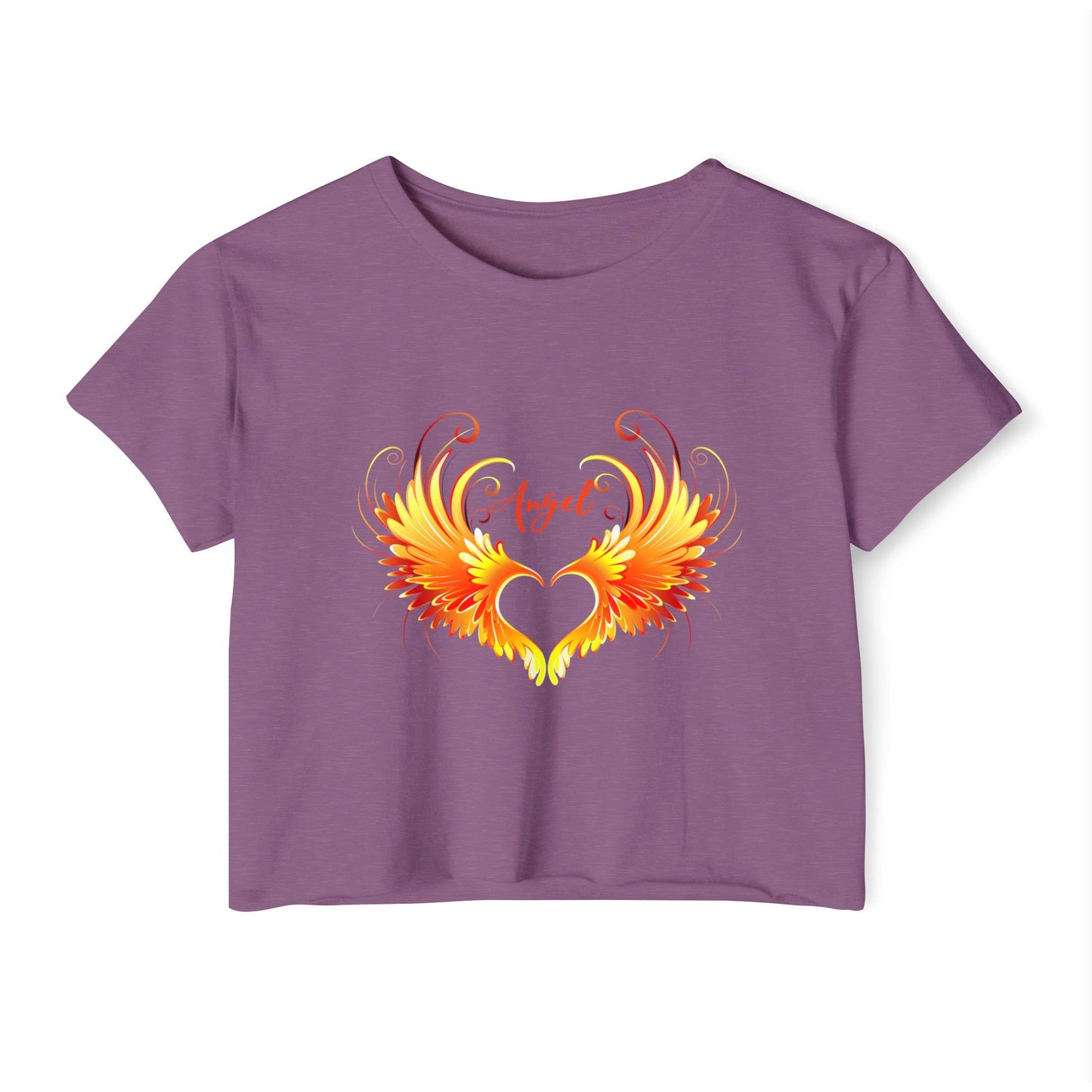 Angel Wings On Fire Crop Top - EmbraceHealingsShop