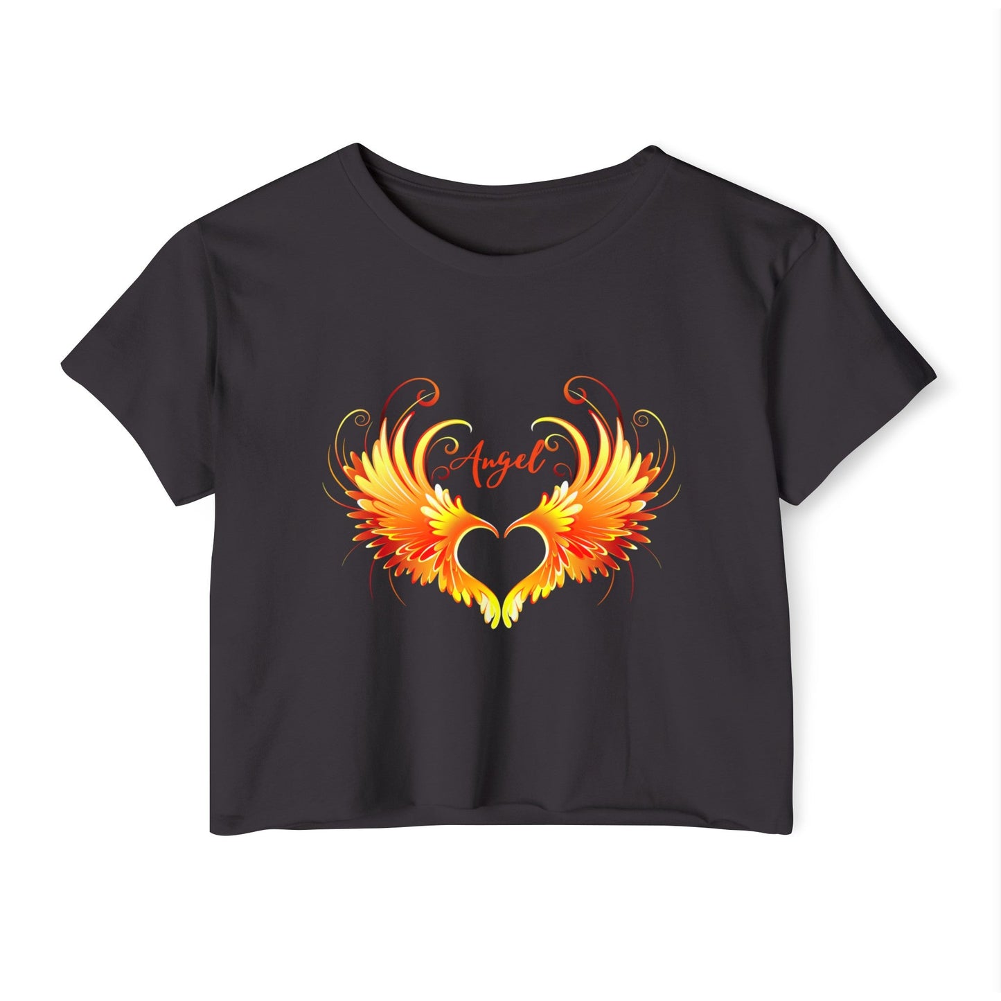 Angel Wings On Fire Crop Top - EmbraceHealingsShop