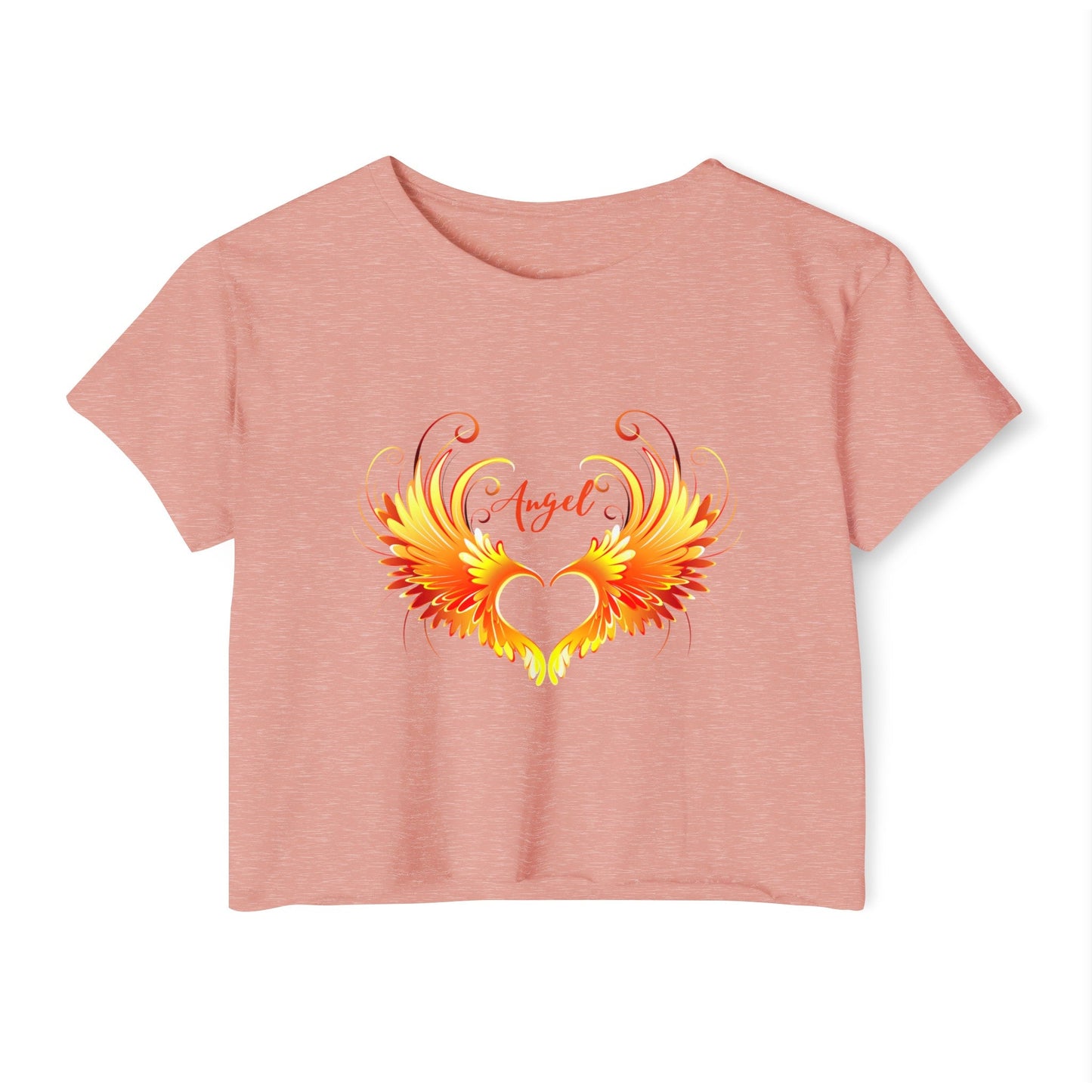 Angel Wings On Fire Crop Top - EmbraceHealingsShop