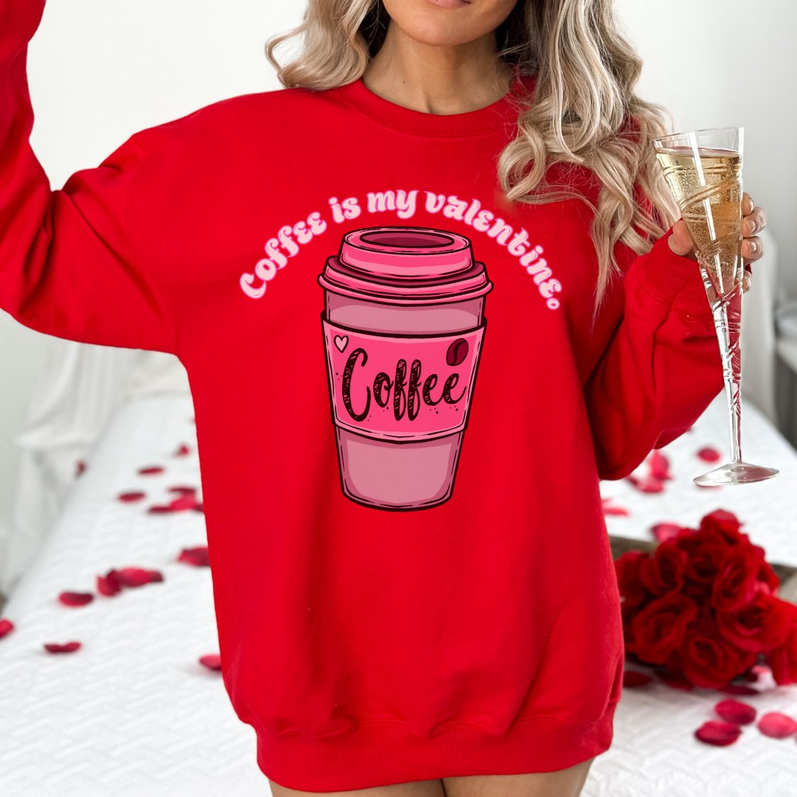 Anti Valentine Club Coffee Is My Valentine Sweatshirt - EmbraceHealingsShop