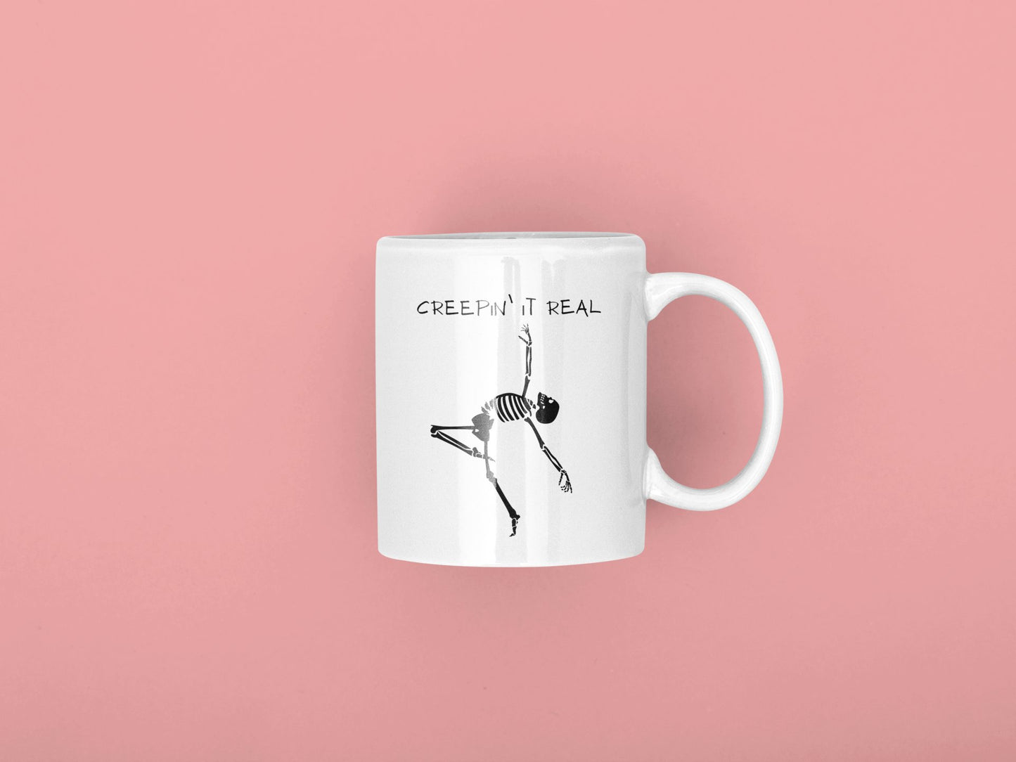 Creepin' It Real Dancing Skeleton Coffee Mug - EmbraceHealingsShop