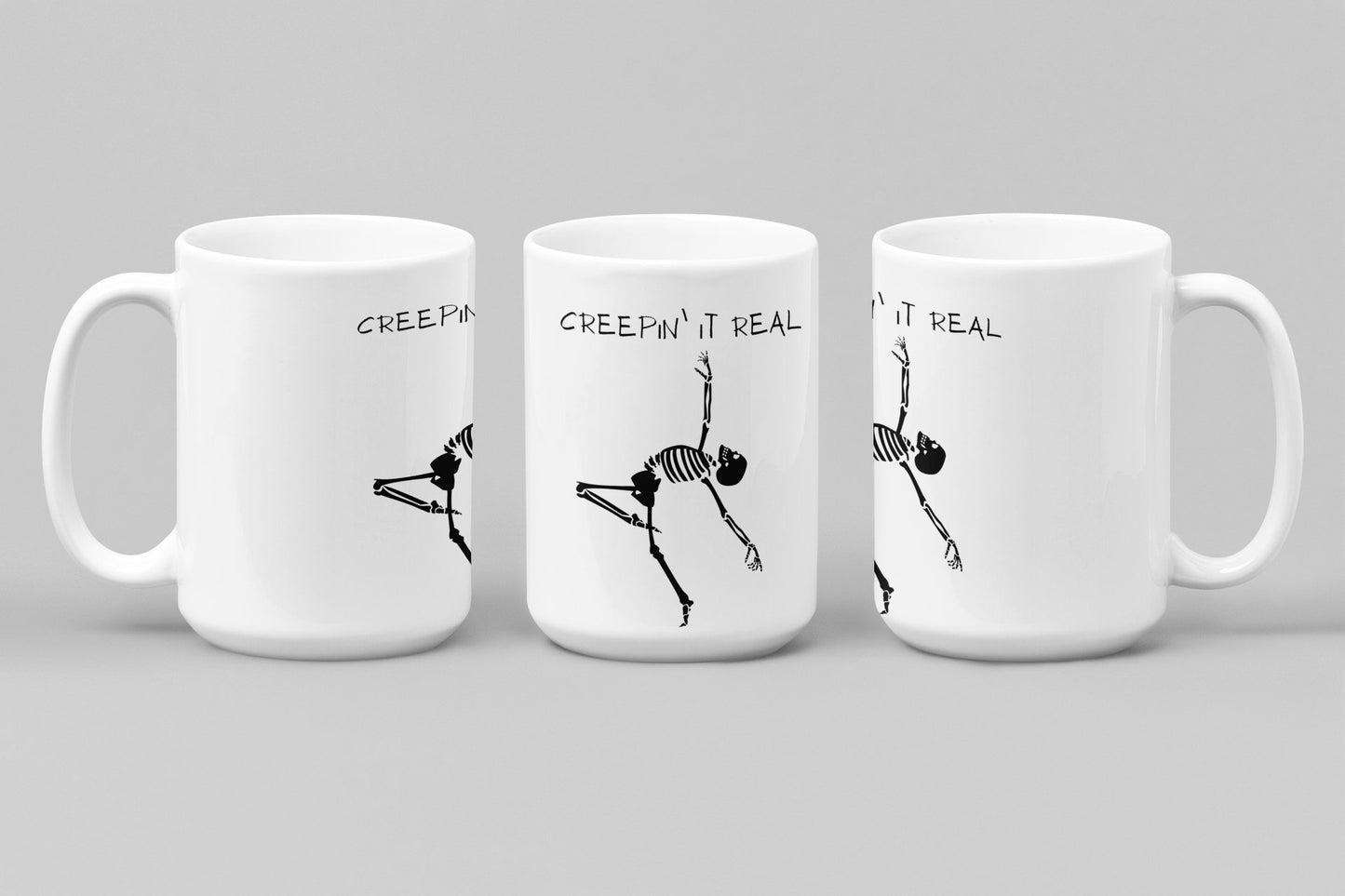 Creepin' It Real Dancing Skeleton Coffee Mug - EmbraceHealingsShop