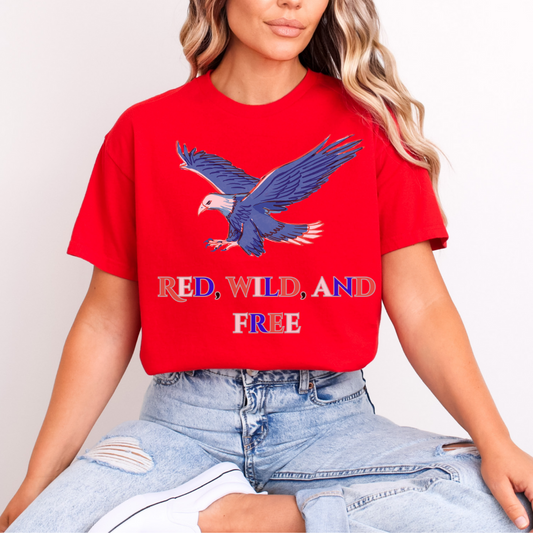 Red, Wild, And Free 4th of July Shirt